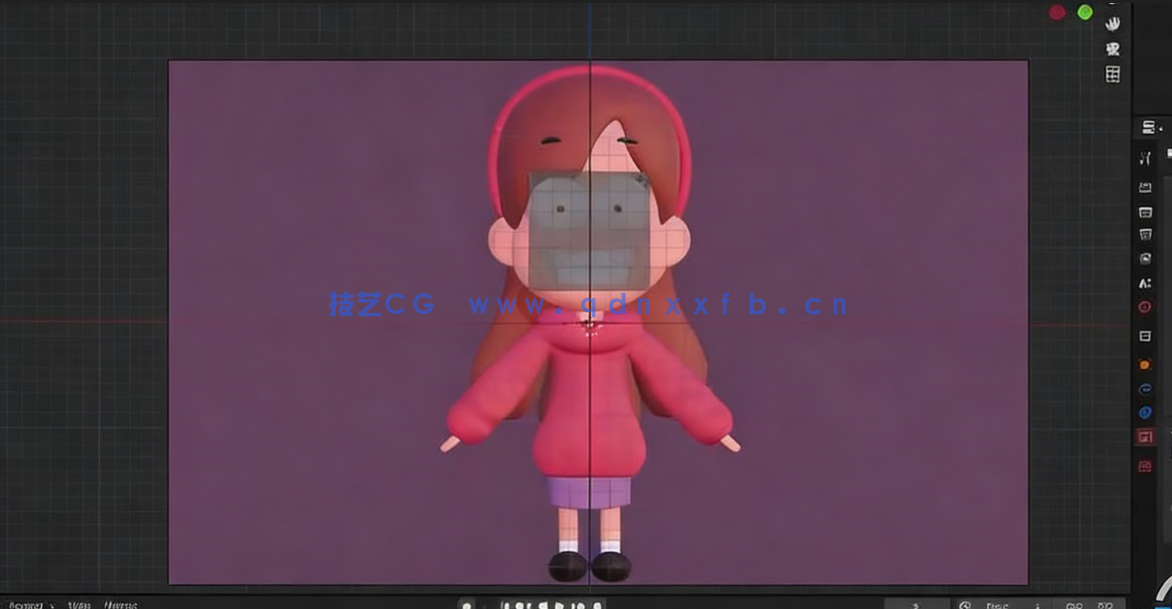 Blender《怪诞小镇》动画女孩梅宝建模制作视频教程(图2)