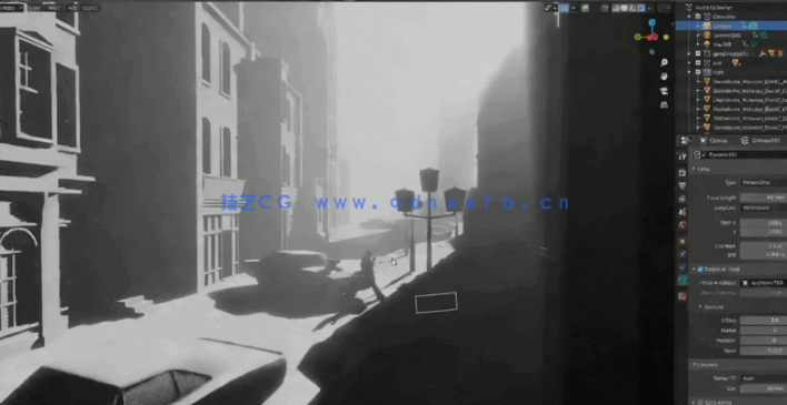  Blender黑白风格画面影视级场景实例制作视频教程(图5)