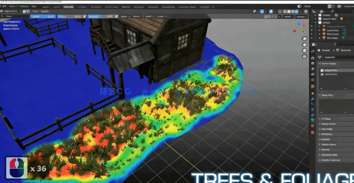 Blender 3.0中世纪农场环境场景完整实例制作训练视频教程(图4)