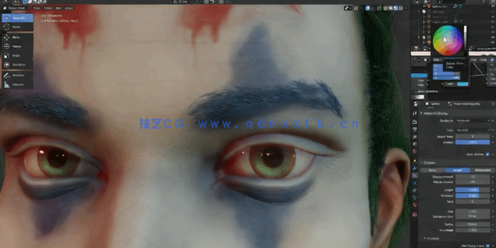 Blender小丑角色半身像雕刻技术训练视频教程(图5)