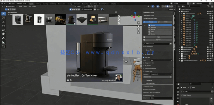 Blender逼真厨房场景实例制作视频教程 (图3)
