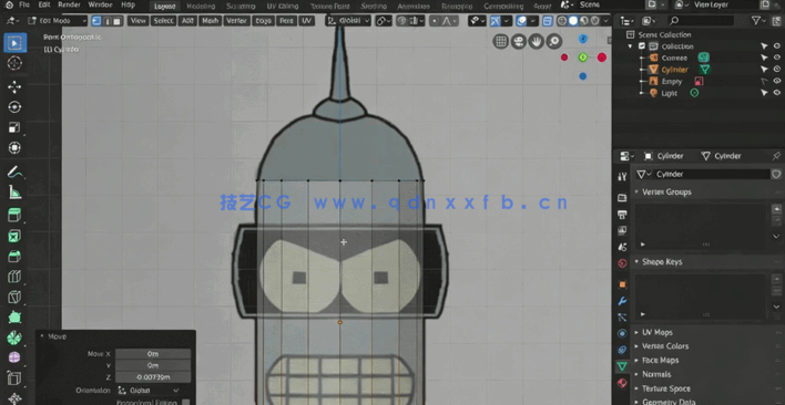 Blender疯狂机器人卡通人物3D建模视频教程(图4)