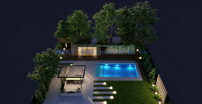 小型花园场景3D模型Archmodels Vol.248(图2)