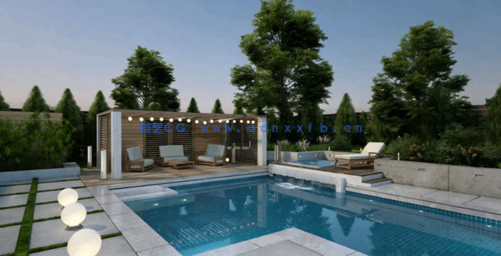 小型花园场景3D模型Archmodels Vol.248(图3)