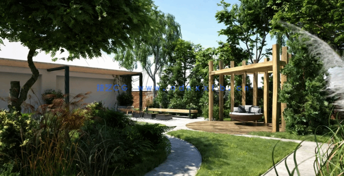 小型花园场景3D模型Archmodels Vol.248(图6)