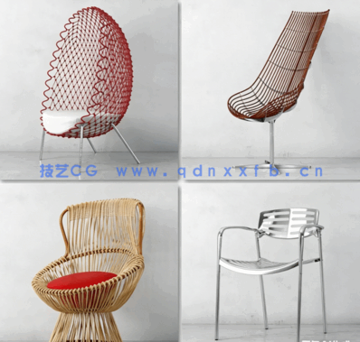 椅子座椅3D模型 Archmodels Vol.135(图4)