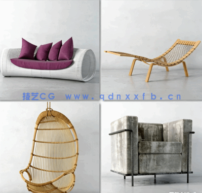 椅子座椅3D模型 Archmodels Vol.135(图6)