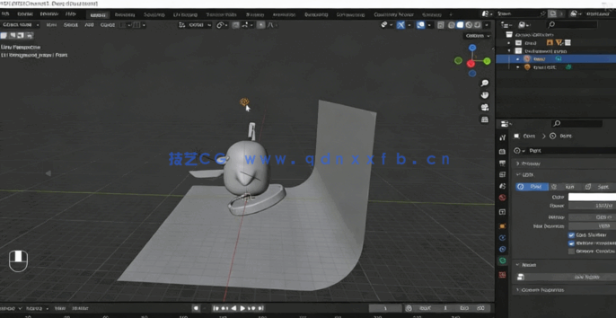 Blender卡通小黄鸭粘土动画实例制作视频教程(图5)