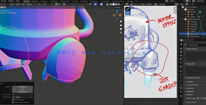 Blender机器人星球硬表面建模全面技能训练视频教程(图6)