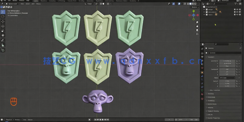 Blender 3D从建模到贴图完全指南视频教程(图4)