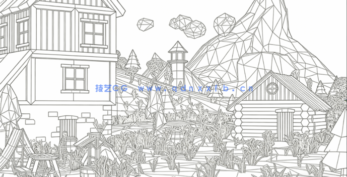 Blender唯美低多边形角色与环境场景制作视频教程(图2)