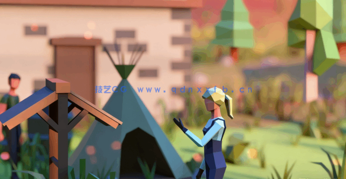 Blender唯美低多边形角色与环境场景制作视频教程(图5)