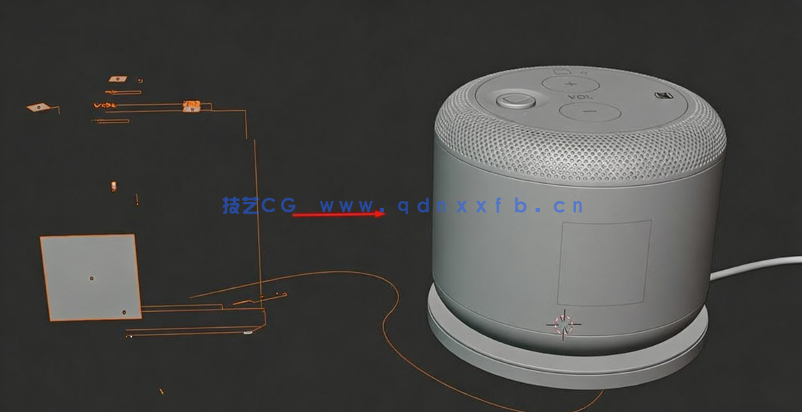 Blender索尼蓝牙音箱完整实例制作流程视频教程(图5)