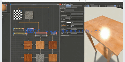 Redshift桌椅木质材质实例制作视频教程(图3)