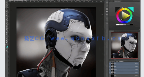 keyshot渲染技巧与PS科幻角色合成视频教程(图1)