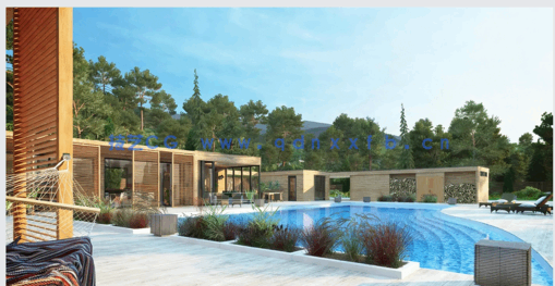  现代旅游别墅室内外建筑场景3D模型Archexteriors Vol. 27(图1)