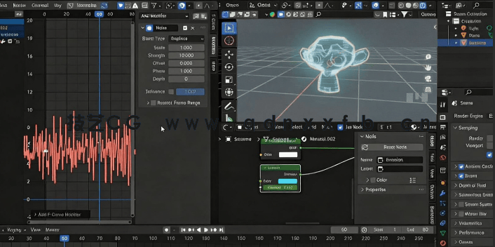 Blender 3D全息图视觉特效实例制作训练视频教程(图4)