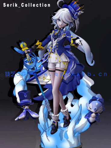 [3D打印人物] 芙宁娜Furina《原神》游戏角色雕刻手办3D打印模型(图4)