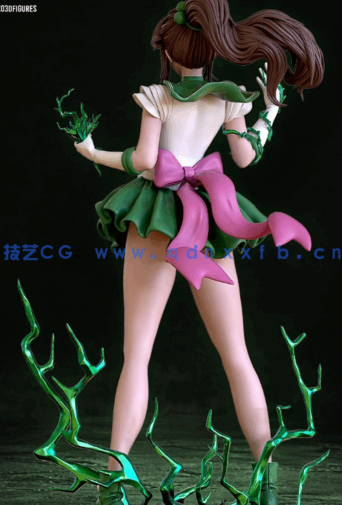 [3D打印人物] 木野真琴Sailor Jupiter站姿《美少女战士》动漫角色雕刻手办3D(图4)
