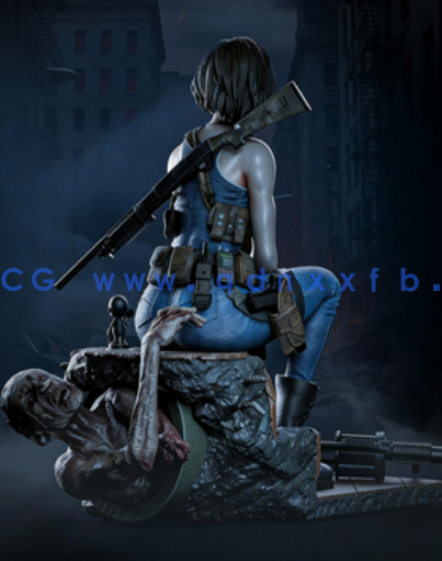[3D打印人物] 吉尔·瓦伦丁Jill Valentine《生化危机》游戏角色雕刻手办3D打印(图3)