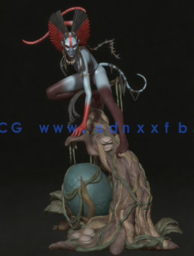 [3D打印人物] 瓦琅Varang《阿凡达:火与烬》影视角色雕刻手办3D打印模型(图2)