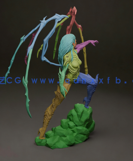 [3D打印人物] 凯瑞甘刀锋女王Kerrigan站姿《星际争霸》游戏角色雕刻手办3D(图4)