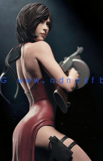 [3D打印人物] 艾达·王Ada Wong持枪《生化危机》游戏角色雕刻手办3D打印模(图1)
