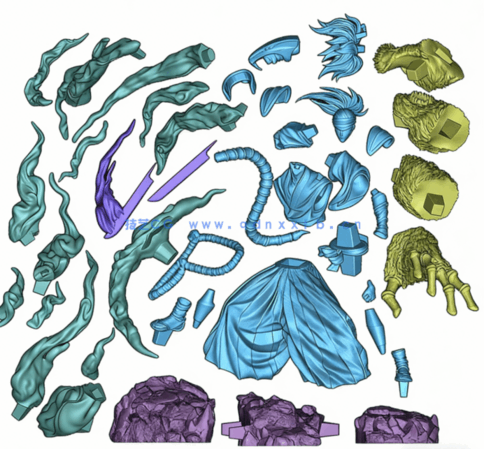 [3D打印人物] 阿散井恋次Renji Bankai《死神》动漫角色雕刻手办3D打印模型(图4)