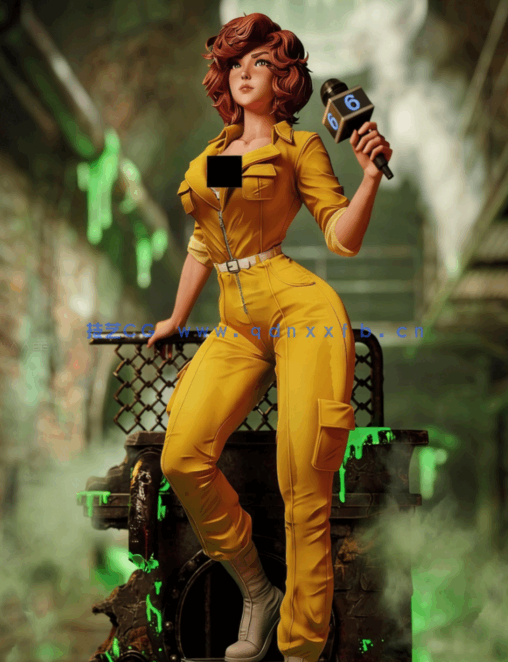 [3D打印人物] 艾普尔·奥尼尔April O Neil《忍者神龟》动漫角色雕刻手办3D打(图1)