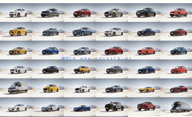 交通工具40个汽车3D模型 VizPeople 3D Traffic V3(图1)