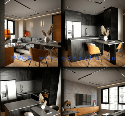 室内设计] Blender高质量室内家具设计场景3D模型 第八季(图3)