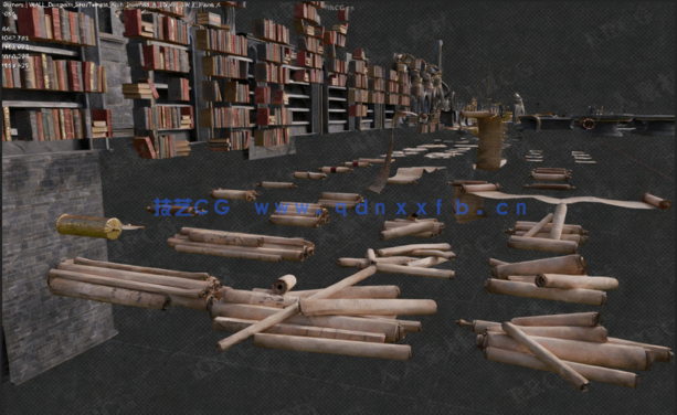 [室内设计] 沙漠地下城华丽古文明室内建筑场景3D模型库(图3)