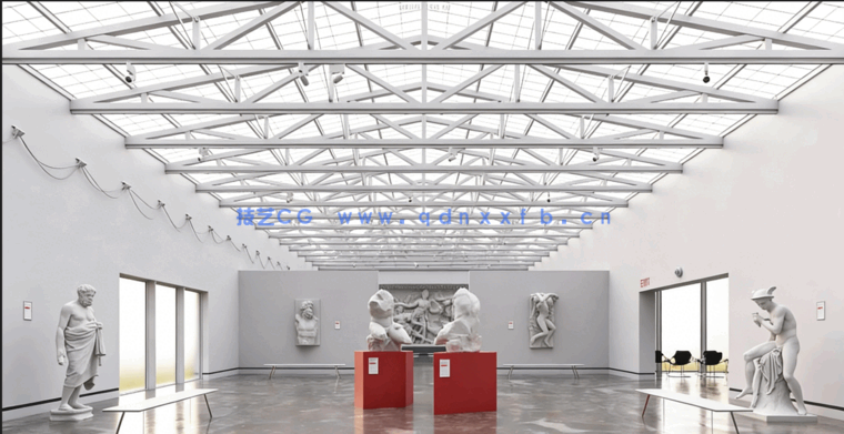 [室内设计] 15组画廊艺术馆办公室等公共室内场景3D模型合集 Evermotion第(图3)