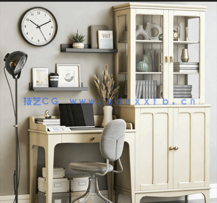 [室内设计] 宜家家庭办公场所家具室内设计3D模型(图2)