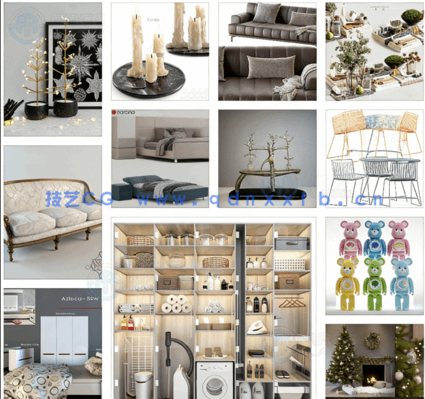 [室内设计] 3dsky与3ddd精品家具装饰等3D模型合集2023年11月第四季(图3)