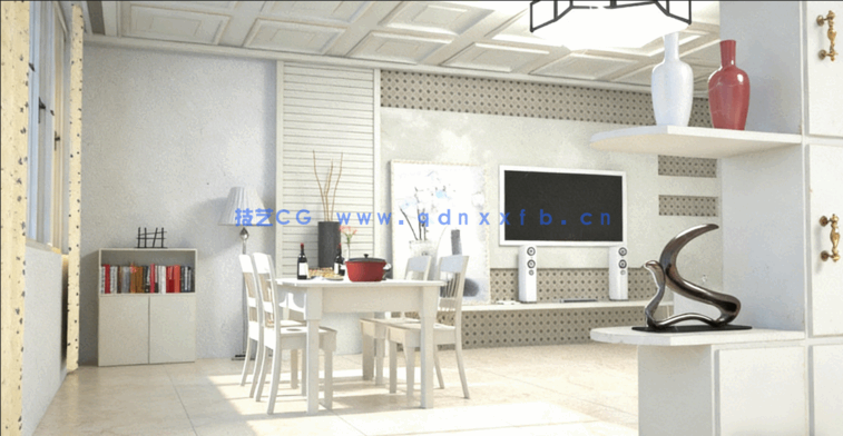 室内设计] Reallusion Iclone家庭客厅卧室厨房饭厅等室内场景3D模型合集(图3)