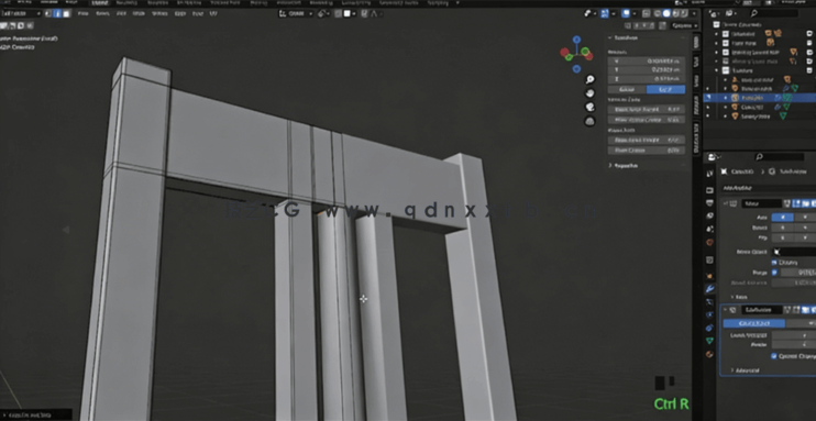 Blender现代房屋建筑室内设计实例制作流程视频教程(图3)