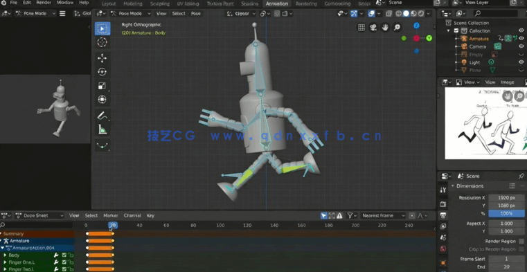 Blender卡通角色建模绑定动画全流程视频教程 (图5)