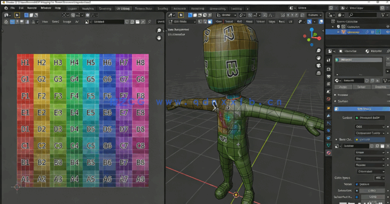 Blender中UV映射游戏贴图视频教程 (图5)