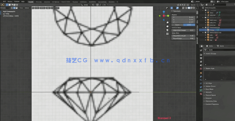 Blender中创建3D奢华珠宝模型视频教程(图5)