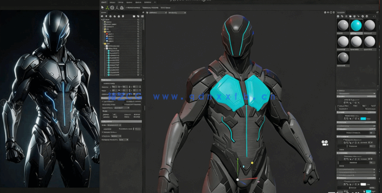 ZBrush游戏角色硬表面雕刻建模技术视频教程(图3)