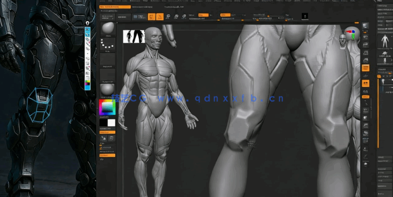 ZBrush游戏角色硬表面雕刻建模技术视频教程(图4)