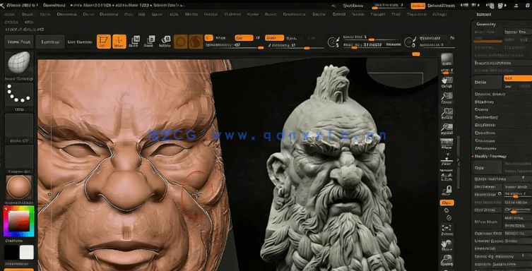 ZBrush矮人角色头像雕刻实战训练视频教程(图4)