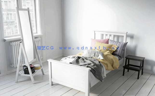 高精度床具3D模型Evermotion Archmodels Vol.164 免费下载(图1)