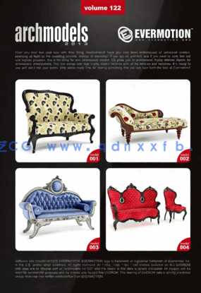 Evermotion Archmodels vol.122欧式古典家具3D模型(图1)