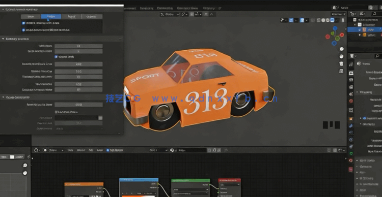 Blender赛车游戏动画场景完整制作视频教程(图3)