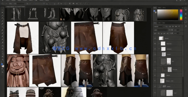 Zbrush逼真牛角战士游戏角色雕刻制作大师班视频教程(图4)