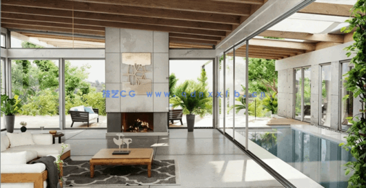 10个现代客餐厅场景3D模型 Evermotion – Archinteriors Vol.54(图2)