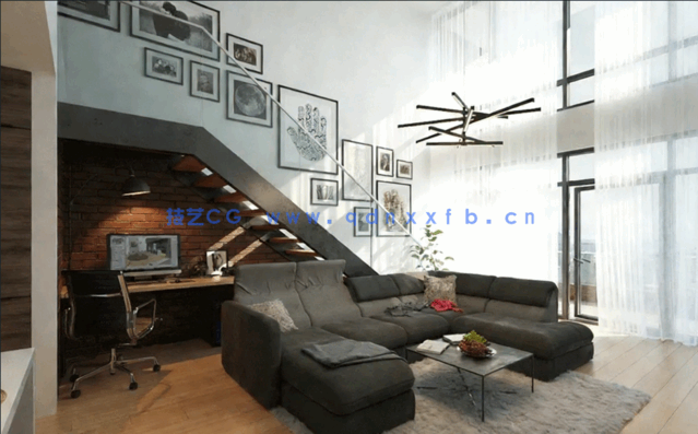 10个现代客餐厅场景3D模型 Evermotion – Archinteriors Vol.54(图4)