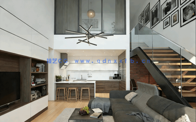 10个现代客餐厅场景3D模型 Evermotion – Archinteriors Vol.54(图5)